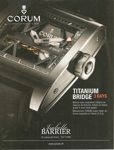 Publicite montre corum - publicite,