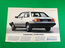 1988 VOLKSWAGEN FOX VW ORIGINAL PRINT AD ADVERTISEMENT 2 PAGE