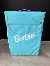 VINTAGE BARBIE BEAUTY PARLOR HAIR SALON BLUE VINYL PLAY CASE