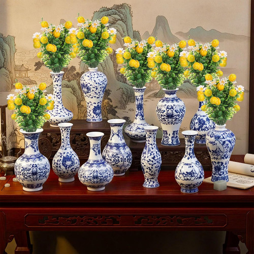 Blue porcelain vases - vases, with