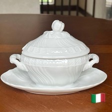 Petit pot à moutarde blanc Richard Ginori Vecchio du Japon