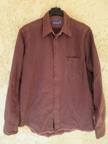 Chemise souleiado marron logo - chemise,