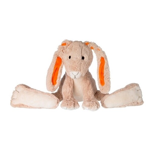 Doudou peluche lapin beige - x,