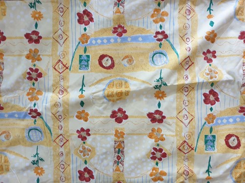 Tissu fleur imprimé patchwork - fleur,