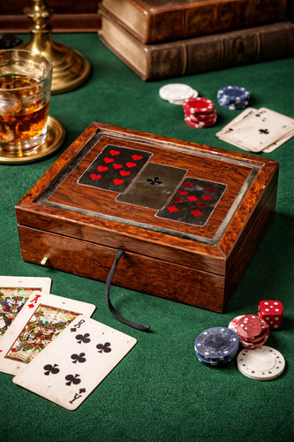 Boîte jeu cartes - jeu, de