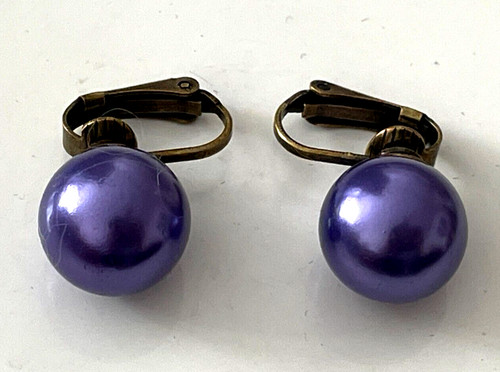 Boucle oreille fausse - boucle, perle