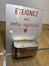 No.2 / Old wall plate PLEASE TURN OFF YOUR CIGARETTE with stainless ashtray