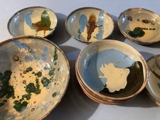 Vallauris Foucard Jourdan Abstract Ceramic Terracotta Service Salad Bowl Soup