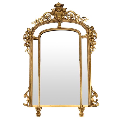 Miroir bois stuc - bois,
