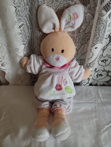 Doudou lapin habillé 40cm - lapin,
