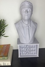 Charlie Kirk Bust 12.5” Sculpture Figure Gray Unpainted Motivational Art