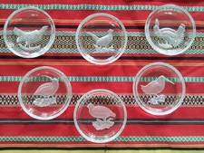 6 dessous de verre en cristal