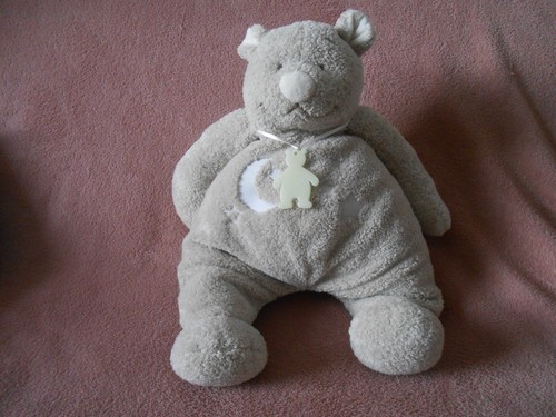 Doudou peluche ours gris - peluche,