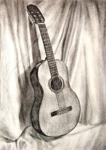 Dessin guitare classique - dessin,