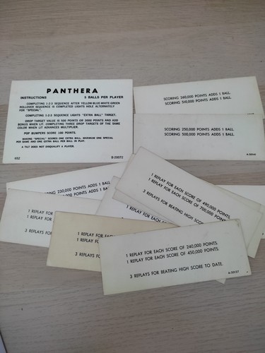 Lot cartes instructions - lot, d'instructions
