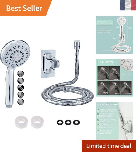 Pommeau douche acier - de, en