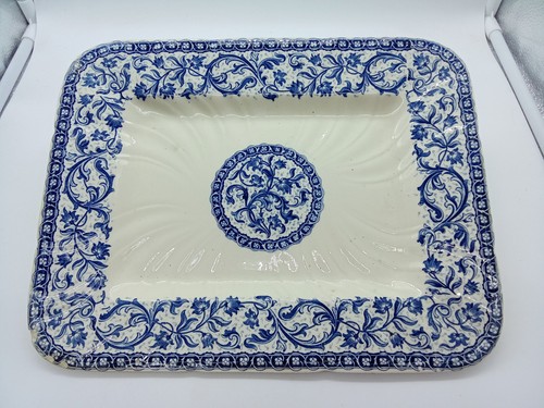 Tres beau plat bleu blanc - , &