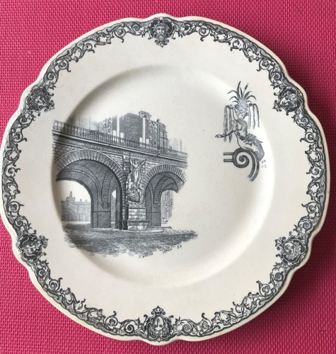 Assiette faience fine viaduc - faience,