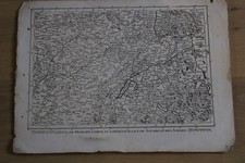 carte Franche Comte partie alsace Souabe et des Suisses Gravure vers 1756