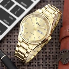 Men Gold Quartz Watch