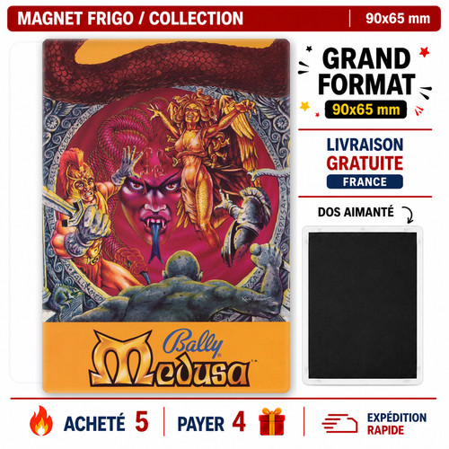 Magnet frigo flipper medusa - magnet,