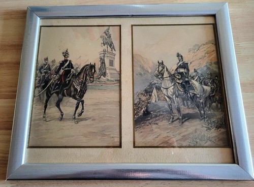 Gravure ancienne cavaliers - gravure,