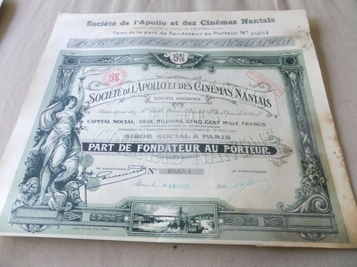 Titre action ancienne ste de - ,
