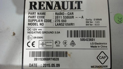 Autoradio origine renault - autoradio, d'origine