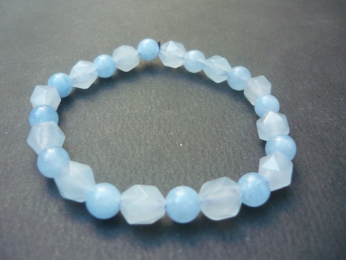 Bracelet aigue marine - marine, perles