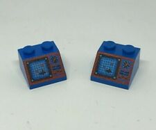 LEGO Aquazone: 2x 2x Computer Screen - REF 3039pb019 Blue - Set 6155 6190