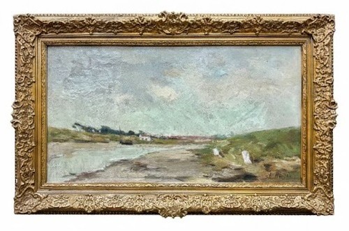 Tableau huile sur bois a - huile,