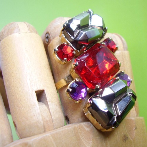 1079 grande bague paves - ,