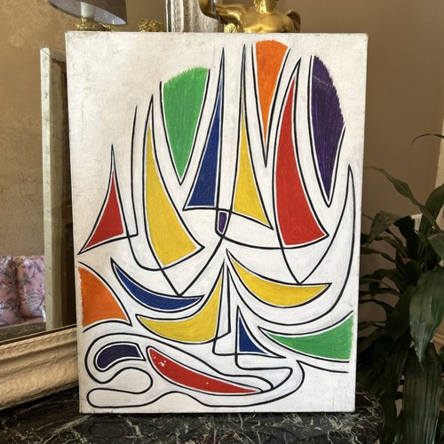 Tableau huile sur toile - sur,