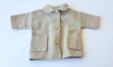 ANCIEN MANTEAU EN DAIM POUR POUPEE OU POUPON ANCIEN
