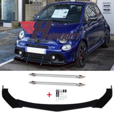 Spoiler Avant Lèvre Pare-Chocs +2X Support Pour Fiat Abarth 595 500 Spoilerlippe