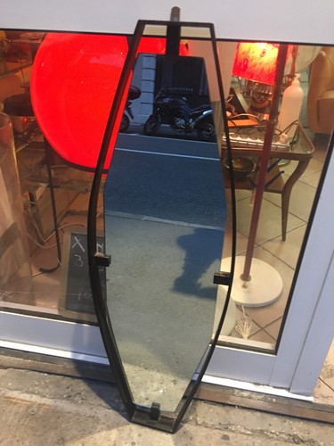 Miroir 50s bois teck - de,