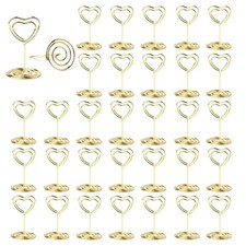 30 Pièces Or Porte Nom Table, Porte Photo Pince, Porte Photo sur Pied, Porte ...