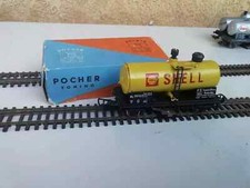 POCHER 158/2 TANK WAGON 2 AXLE TRANSPORT PETROL SHELL, GOLD BOX 1960s