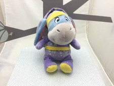 Nicotoy Disney peluche Bourriquet Ane mauve  jaune velours luminescent 32 cm env