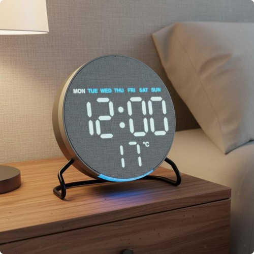 Réveil led bois - en, avec