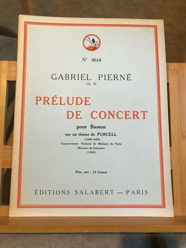 Pierné prélude concert - prélude, de