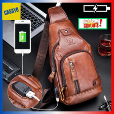 Sacoche de Poitrine Homme Cuir