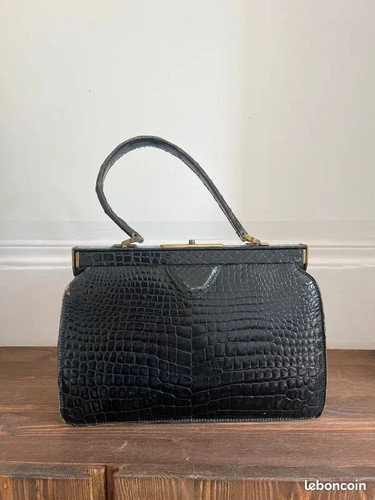 Sac main vintage cuir - main, effet