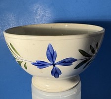 Manufacture Imperiale Royale Nimy  Made In Belgium. Blue Flower Bowl Vintage