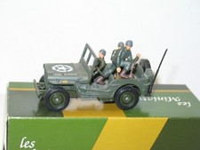 SOLIDO, Jeep willys militaire de l'armée AMERICAINE avec 3 soldats en métal