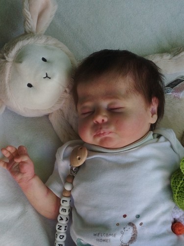 Poupée reborn bébé endormi