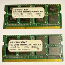 2 barettes RAM SOD DDR3
