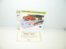 1 card + certificate DINKY TOYS ATLAS repro ref 36 A, Willéme semi-trailer bardier