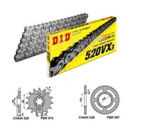 Kit/Transmission Yamaha XT 550 1982 1983 1984 Couronne Pignon Chaîne DID 520 VX