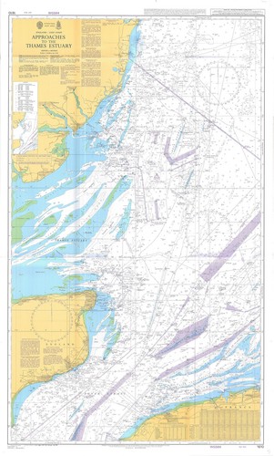 Carte marine des approches - des,